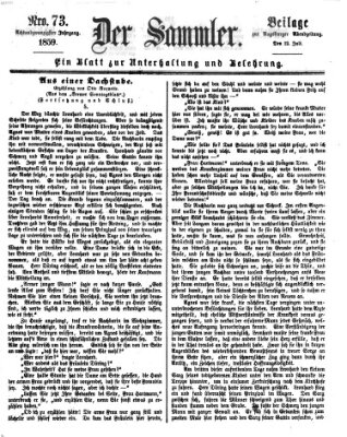 Der Sammler (Augsburger Abendzeitung) Dienstag 12. Juli 1859