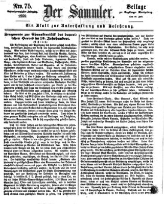 Der Sammler (Augsburger Abendzeitung) Samstag 16. Juli 1859