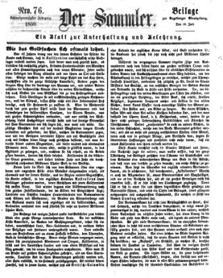 Der Sammler (Augsburger Abendzeitung) Dienstag 19. Juli 1859