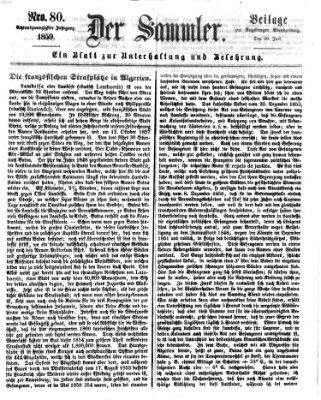 Der Sammler (Augsburger Abendzeitung) Samstag 30. Juli 1859