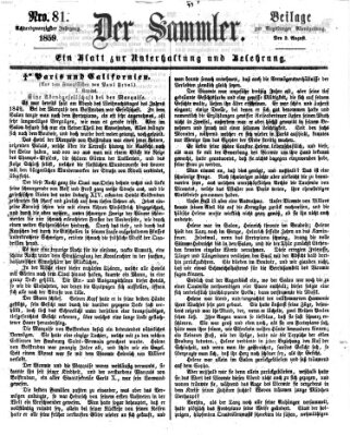 Der Sammler (Augsburger Abendzeitung) Dienstag 2. August 1859