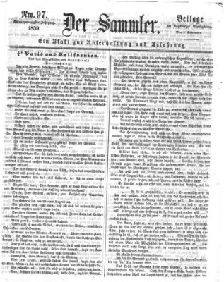 Der Sammler (Augsburger Abendzeitung) Donnerstag 8. September 1859