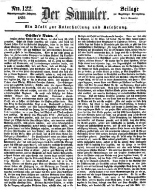 Der Sammler (Augsburger Abendzeitung) Samstag 5. November 1859