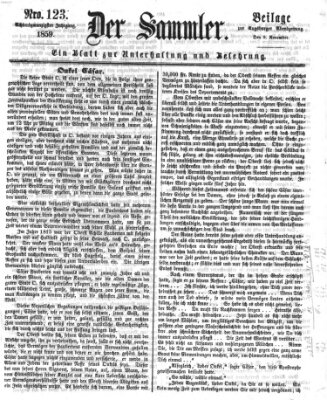 Der Sammler (Augsburger Abendzeitung) Mittwoch 9. November 1859