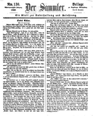 Der Sammler (Augsburger Abendzeitung) Samstag 26. November 1859