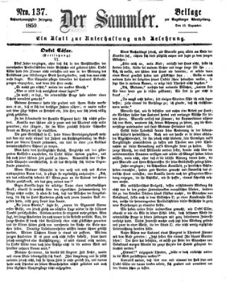 Der Sammler (Augsburger Abendzeitung) Dienstag 13. Dezember 1859