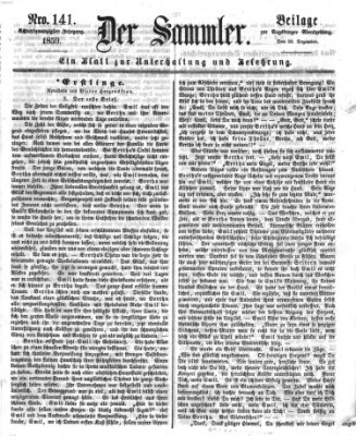 Der Sammler (Augsburger Abendzeitung) Donnerstag 22. Dezember 1859