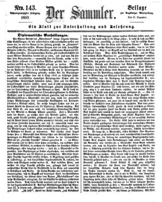 Der Sammler (Augsburger Abendzeitung) Dienstag 27. Dezember 1859