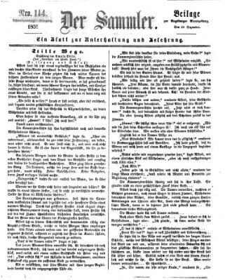 Der Sammler (Augsburger Abendzeitung) Donnerstag 29. Dezember 1859