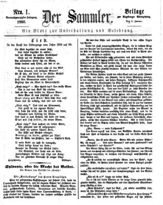 Der Sammler (Augsburger Abendzeitung) Dienstag 3. Januar 1860