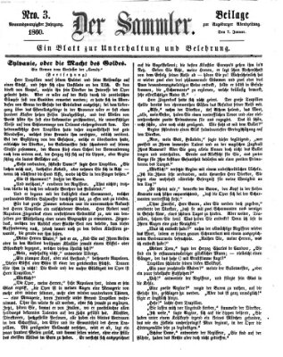 Der Sammler (Augsburger Abendzeitung) Samstag 7. Januar 1860