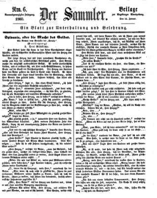 Der Sammler (Augsburger Abendzeitung) Samstag 14. Januar 1860