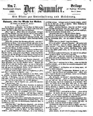 Der Sammler (Augsburger Abendzeitung) Dienstag 17. Januar 1860