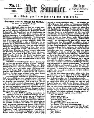 Der Sammler (Augsburger Abendzeitung) Donnerstag 26. Januar 1860