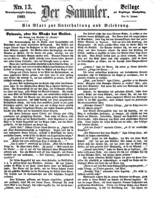 Der Sammler (Augsburger Abendzeitung) Dienstag 31. Januar 1860