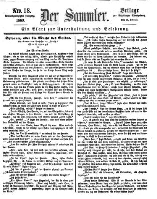 Der Sammler (Augsburger Abendzeitung) Samstag 11. Februar 1860