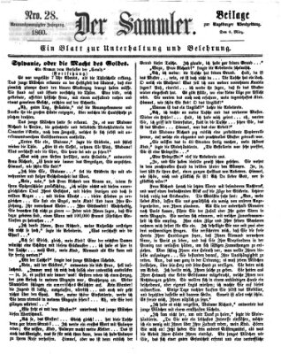 Der Sammler (Augsburger Abendzeitung) Dienstag 6. März 1860