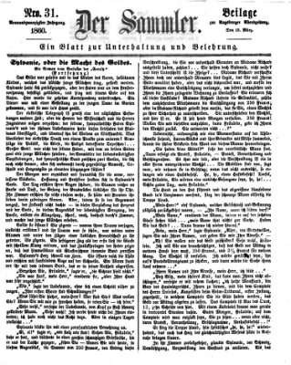 Der Sammler (Augsburger Abendzeitung) Dienstag 13. März 1860