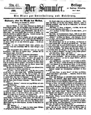 Der Sammler (Augsburger Abendzeitung) Samstag 7. April 1860