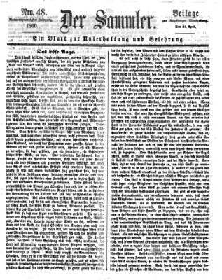 Der Sammler (Augsburger Abendzeitung) Dienstag 24. April 1860