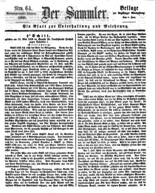 Der Sammler (Augsburger Abendzeitung) Dienstag 5. Juni 1860