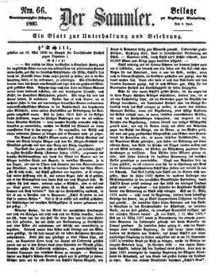 Der Sammler (Augsburger Abendzeitung) Samstag 9. Juni 1860