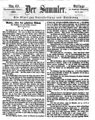 Der Sammler (Augsburger Abendzeitung) Samstag 16. Juni 1860