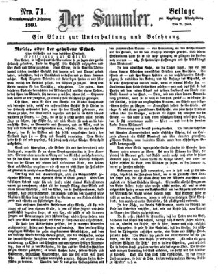 Der Sammler (Augsburger Abendzeitung) Donnerstag 21. Juni 1860