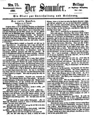 Der Sammler (Augsburger Abendzeitung) Sonntag 1. Juli 1860