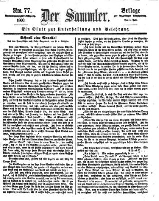 Der Sammler (Augsburger Abendzeitung) Donnerstag 5. Juli 1860