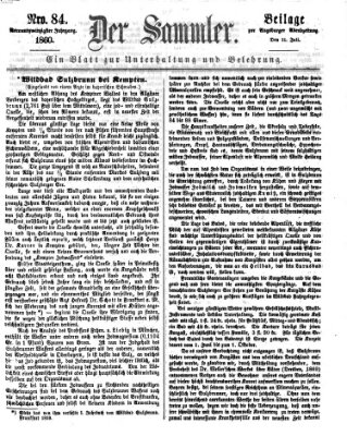 Der Sammler (Augsburger Abendzeitung) Samstag 21. Juli 1860