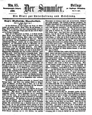 Der Sammler (Augsburger Abendzeitung) Mittwoch 25. Juli 1860