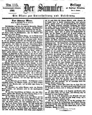 Der Sammler (Augsburger Abendzeitung) Donnerstag 4. Oktober 1860