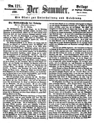 Der Sammler (Augsburger Abendzeitung) Donnerstag 18. Oktober 1860