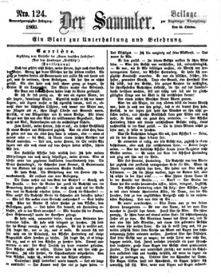 Der Sammler (Augsburger Abendzeitung) Donnerstag 25. Oktober 1860