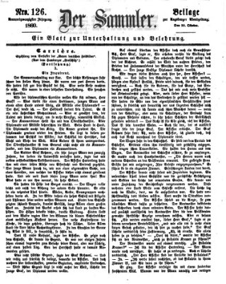 Der Sammler (Augsburger Abendzeitung) Dienstag 30. Oktober 1860