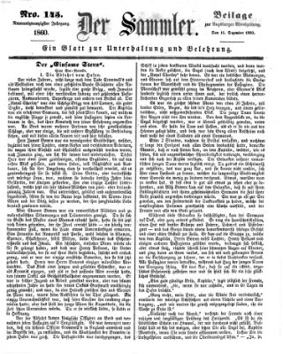 Der Sammler (Augsburger Abendzeitung) Samstag 15. Dezember 1860