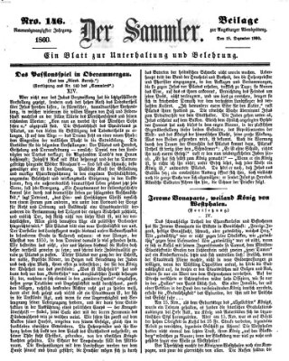 Der Sammler (Augsburger Abendzeitung) Dienstag 18. Dezember 1860