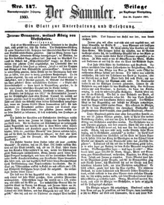 Der Sammler (Augsburger Abendzeitung) Donnerstag 20. Dezember 1860