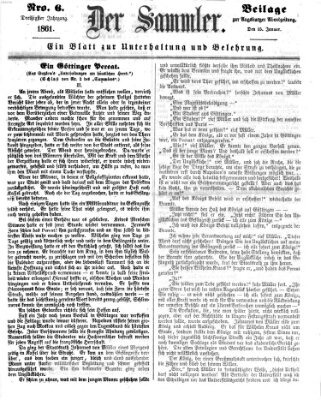 Der Sammler (Augsburger Abendzeitung) Dienstag 15. Januar 1861