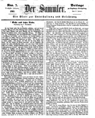 Der Sammler (Augsburger Abendzeitung) Donnerstag 17. Januar 1861