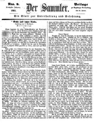 Der Sammler (Augsburger Abendzeitung) Dienstag 22. Januar 1861