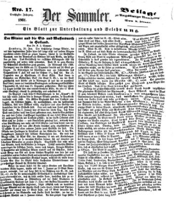 Der Sammler (Augsburger Abendzeitung) Samstag 9. Februar 1861