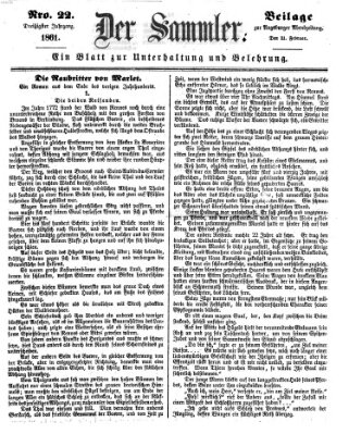 Der Sammler (Augsburger Abendzeitung) Donnerstag 21. Februar 1861