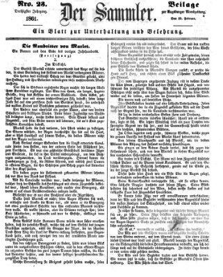 Der Sammler (Augsburger Abendzeitung) Samstag 23. Februar 1861