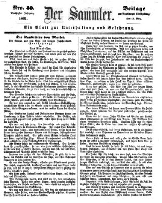 Der Sammler (Augsburger Abendzeitung) Donnerstag 14. März 1861