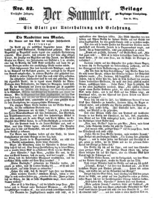 Der Sammler (Augsburger Abendzeitung) Donnerstag 21. März 1861