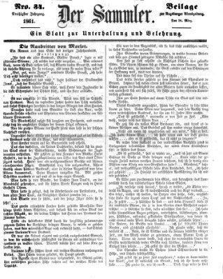 Der Sammler (Augsburger Abendzeitung) Dienstag 26. März 1861