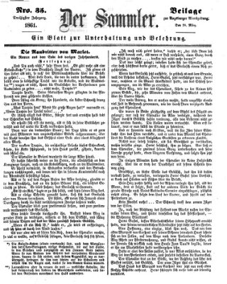 Der Sammler (Augsburger Abendzeitung) Donnerstag 28. März 1861