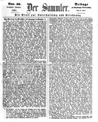 Der Sammler (Augsburger Abendzeitung) Donnerstag 25. April 1861